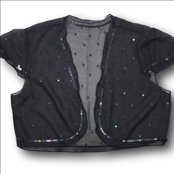 Unbranded Sweaters - Women's Unbranded Black Sequin Shrug S